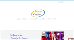 Desktop Screenshot of campaignforcursive.com