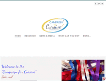 Tablet Screenshot of campaignforcursive.com